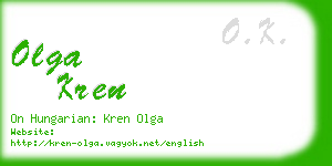 olga kren business card